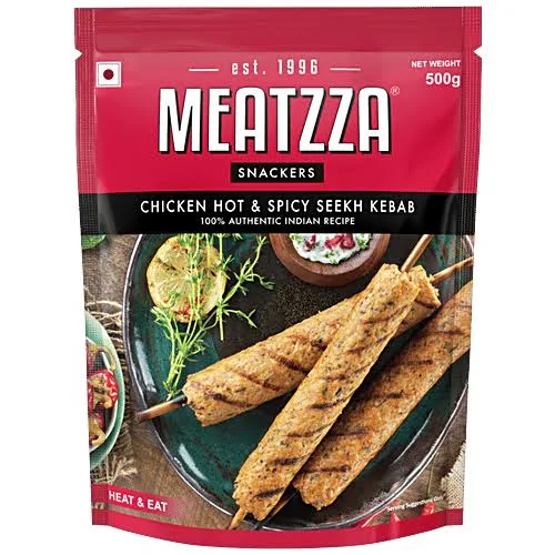 MEATZZA HOT N SPICY SEEKH KEBAB 500 GM NEW